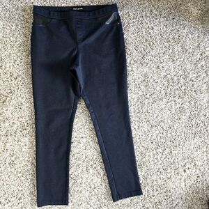 DKNY Pull On Pants,blue/black,size Large.